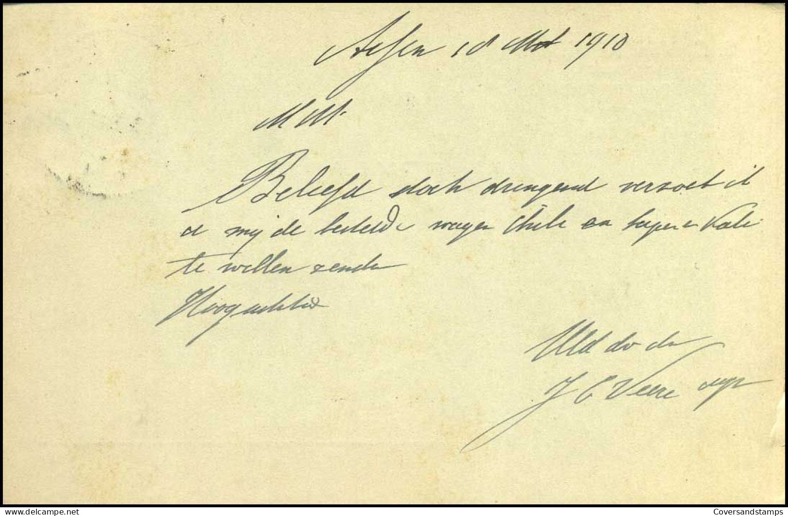 Briefkaart - "J.C. Veeze M.Jzn, Assen" - Cartas & Documentos