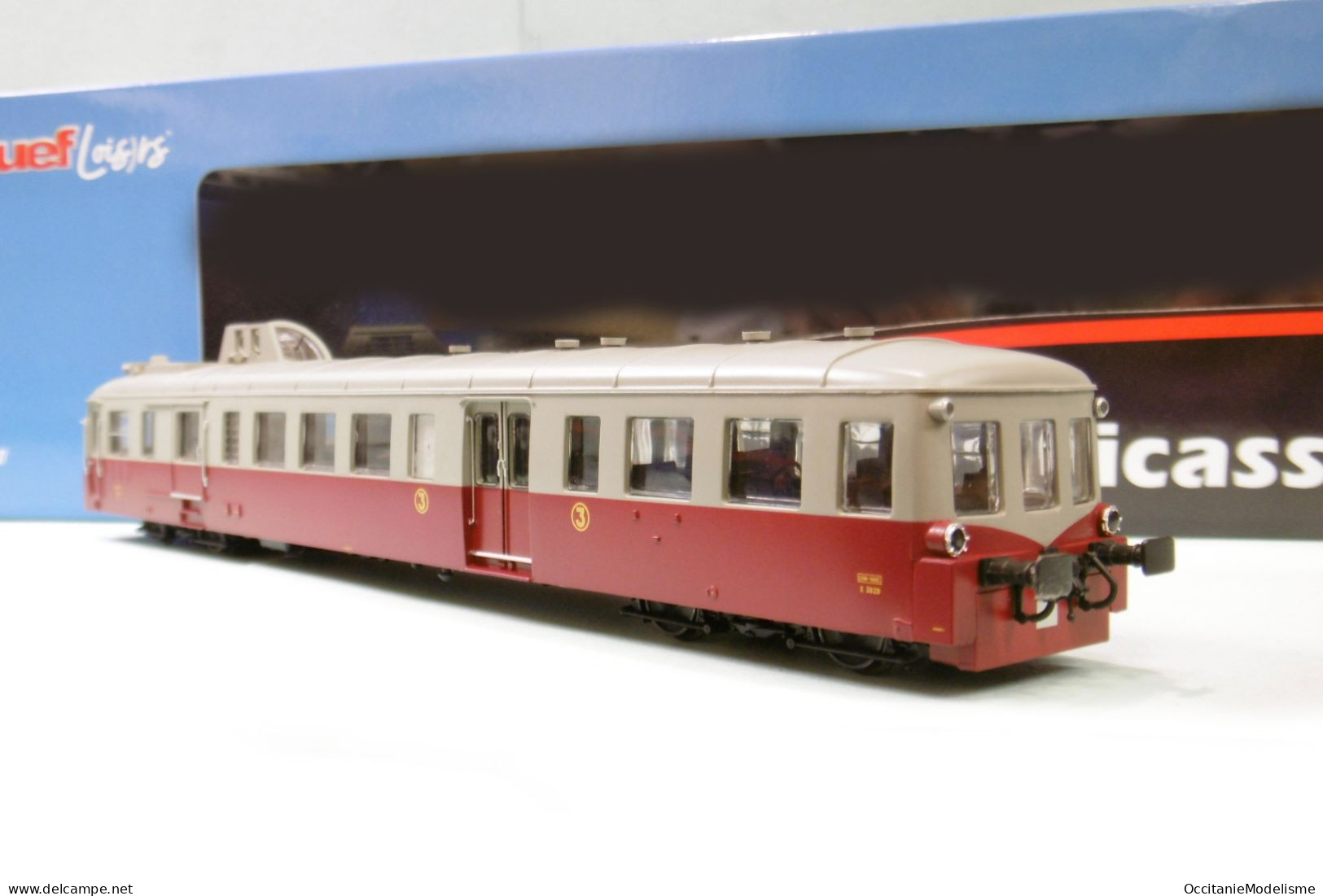 Jouef - Autorail PICASSO X 3800 SNCF Rouge Rubis Gris Perle ép. III Réf. HJ2616 Neuf HO 1/87 - Locomotieven