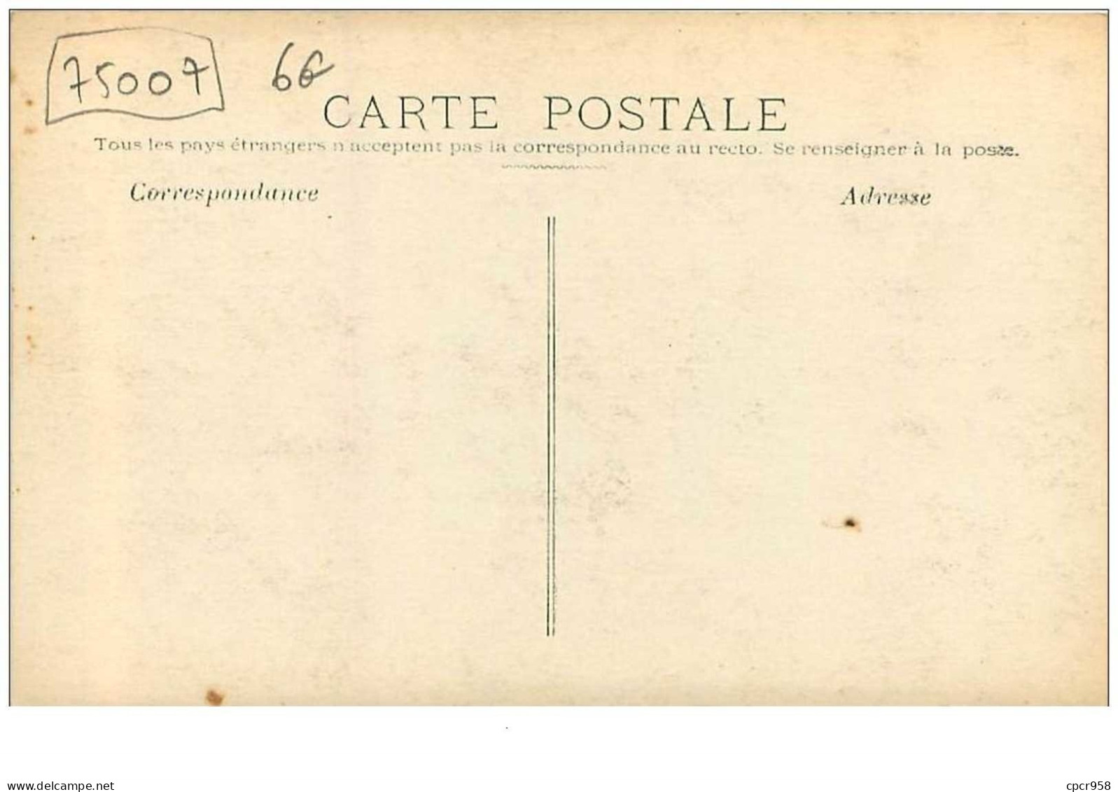 75.PARIS.7eme ARR.n°20301.INONDATIONS DE PARIS.JANVIER 1910.RUEDEPOITIERS PRES LA GARE D'ORSAY - Paris (07)
