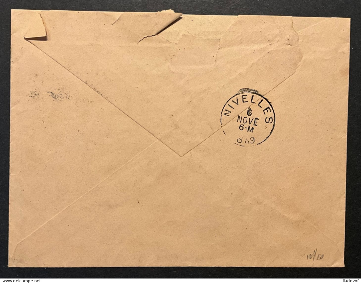 Enveloppe OBP 46 - EC HAMME-MILLE 5 NOVE 1889 - 1869-1888 Liggende Leeuw