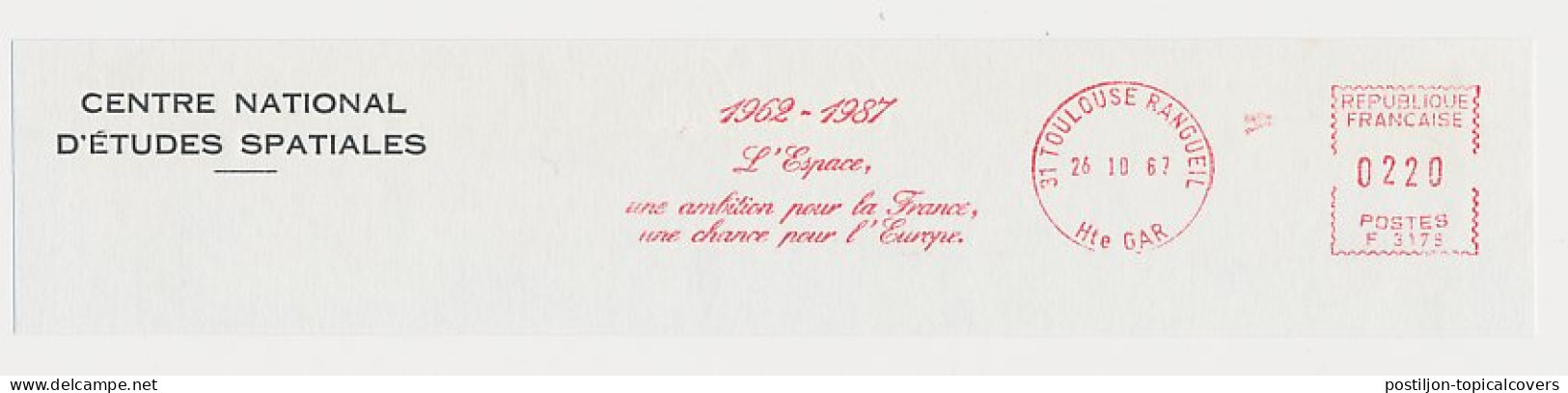 Meter Top Cut France 1987 25 Years French Aerospace - Astronomy