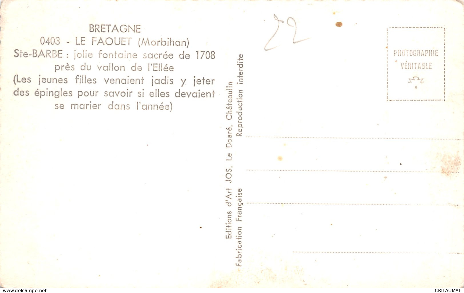 56-LE FAOUET-N°T2949-E/0099 - Le Faouet