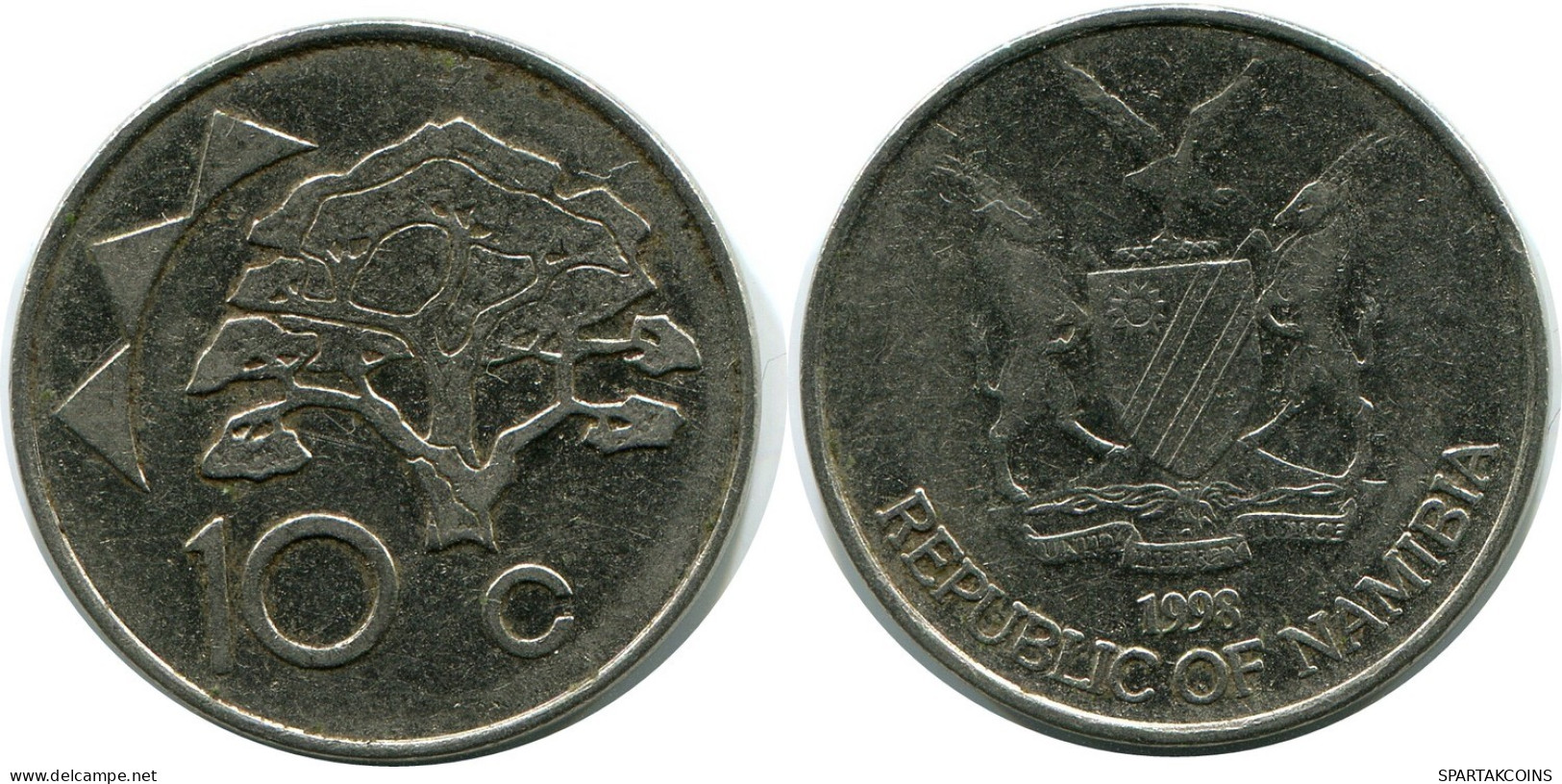 10 DOLLARS 1998 NAMIBIA Moneda #AP913.E.A - Namibie