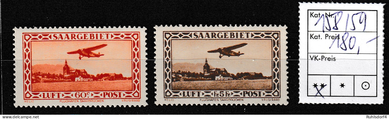 Saargebiet, Flugpostmarken 1932 Postfrisch, KBefund Geigle - Otros & Sin Clasificación