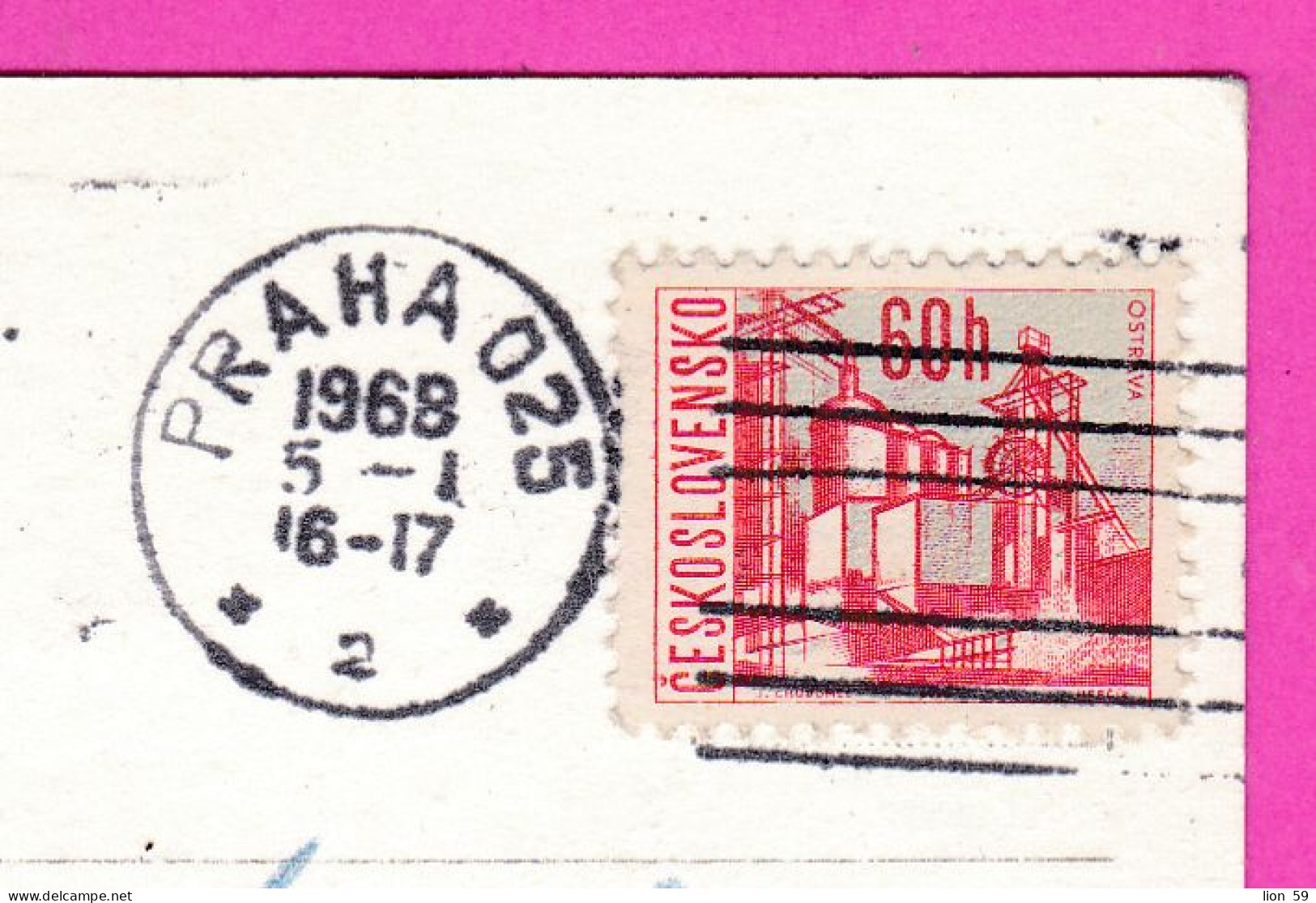 294654 / Czechoslovakia - PRAHA - 4 View Architecture Zahrady Pod Hradem PC 1968 USED 60h Czech Towns - Ostrava Factory - Brieven En Documenten