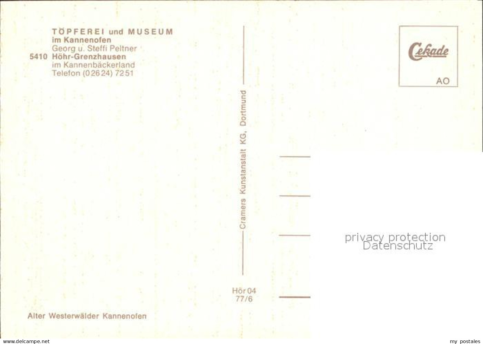 72038085 Hoehr-Grenzhausen Toepferei Museum Kannenofen Hoehr-Grenzhausen - Hoehr-Grenzhausen