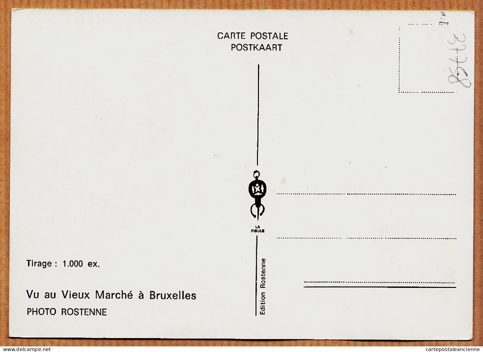 17972 / ⭐ ◉ Vu Au Vieux Marché à BRUXELLES 1980s Photo ROSTENNE Tirage 1000 Ex LA FIBULE - Mercadillos