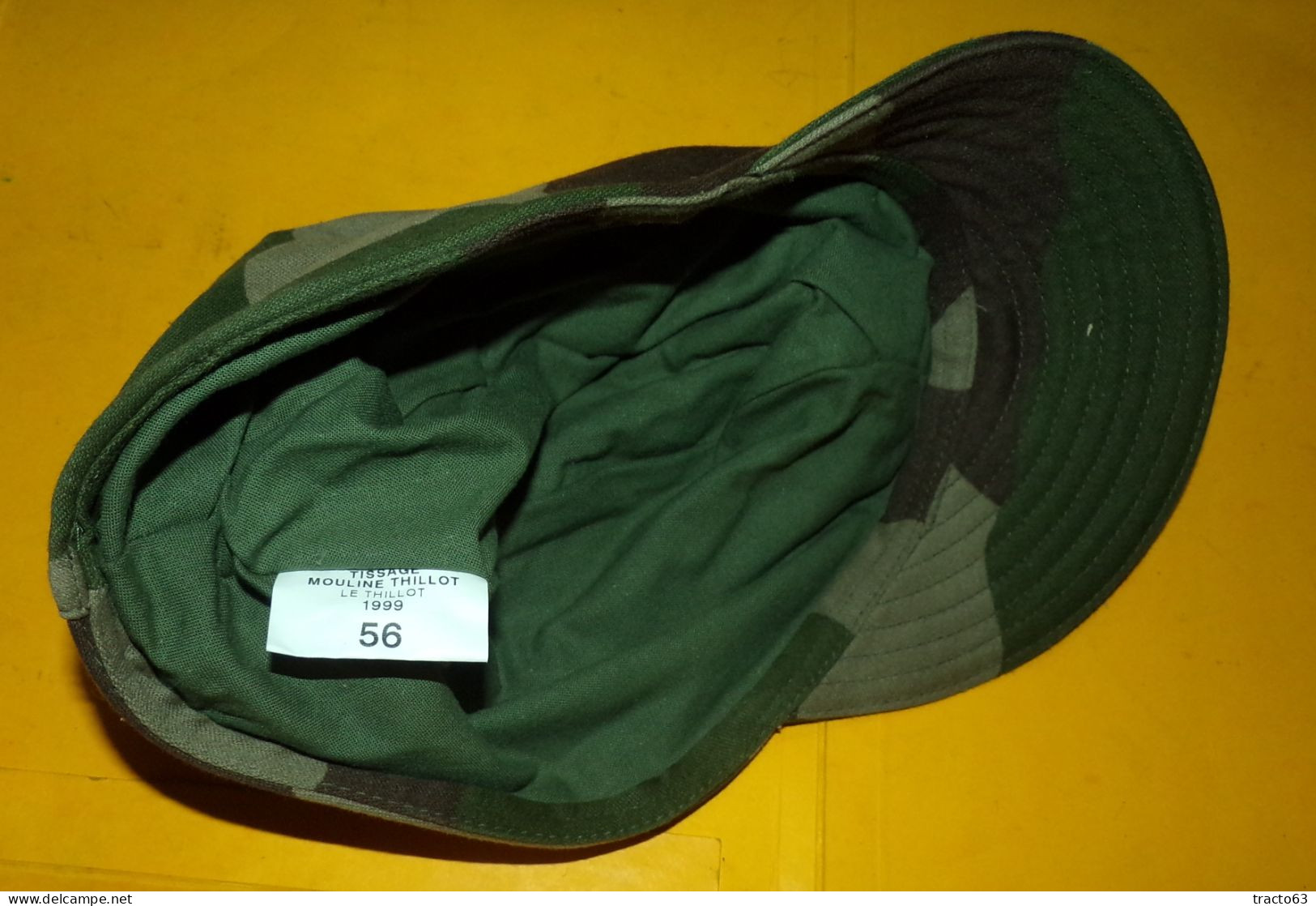 ARMEE FRANCAISE  : CASQUETTE CAMOUFLEE DE L'ARMEE FRANCAISE   , TAILLE 56 FABRIQUEE EN FRANCE MOULINE A THILLOT , TRES B - Equipaggiamento