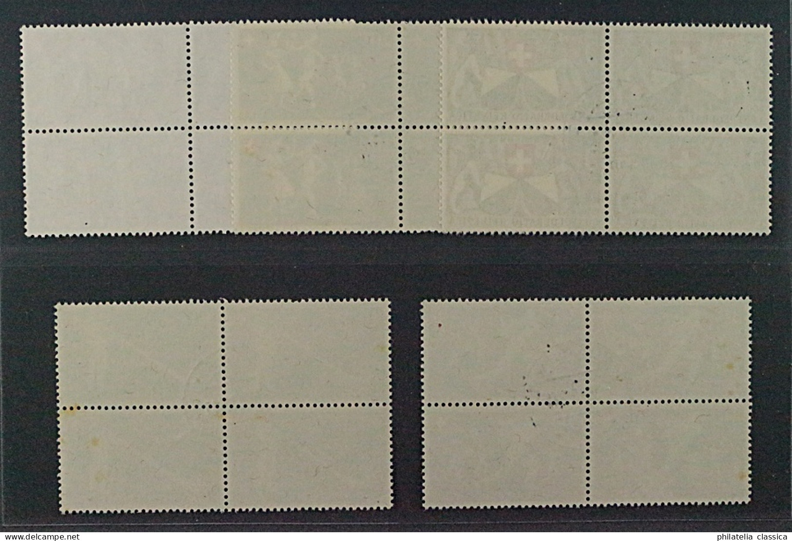 SCHWEIZ, 555-59 VIERERBLOCK Patria 1951 (SBK B51-55) Zentrum-Stempel, 240,-SFr - Used Stamps