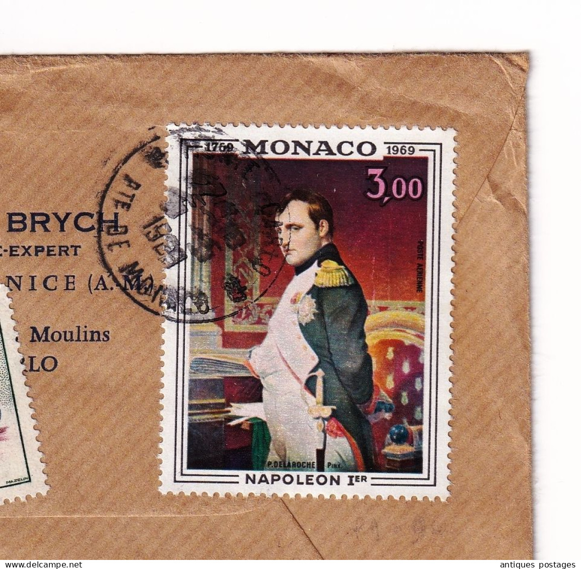 Lettre Recommandée 1959 Monaco François Brych Expert Empereur Napoléon Ier Bonaparte Paire Alfa Romeo 1950 - Cartas & Documentos
