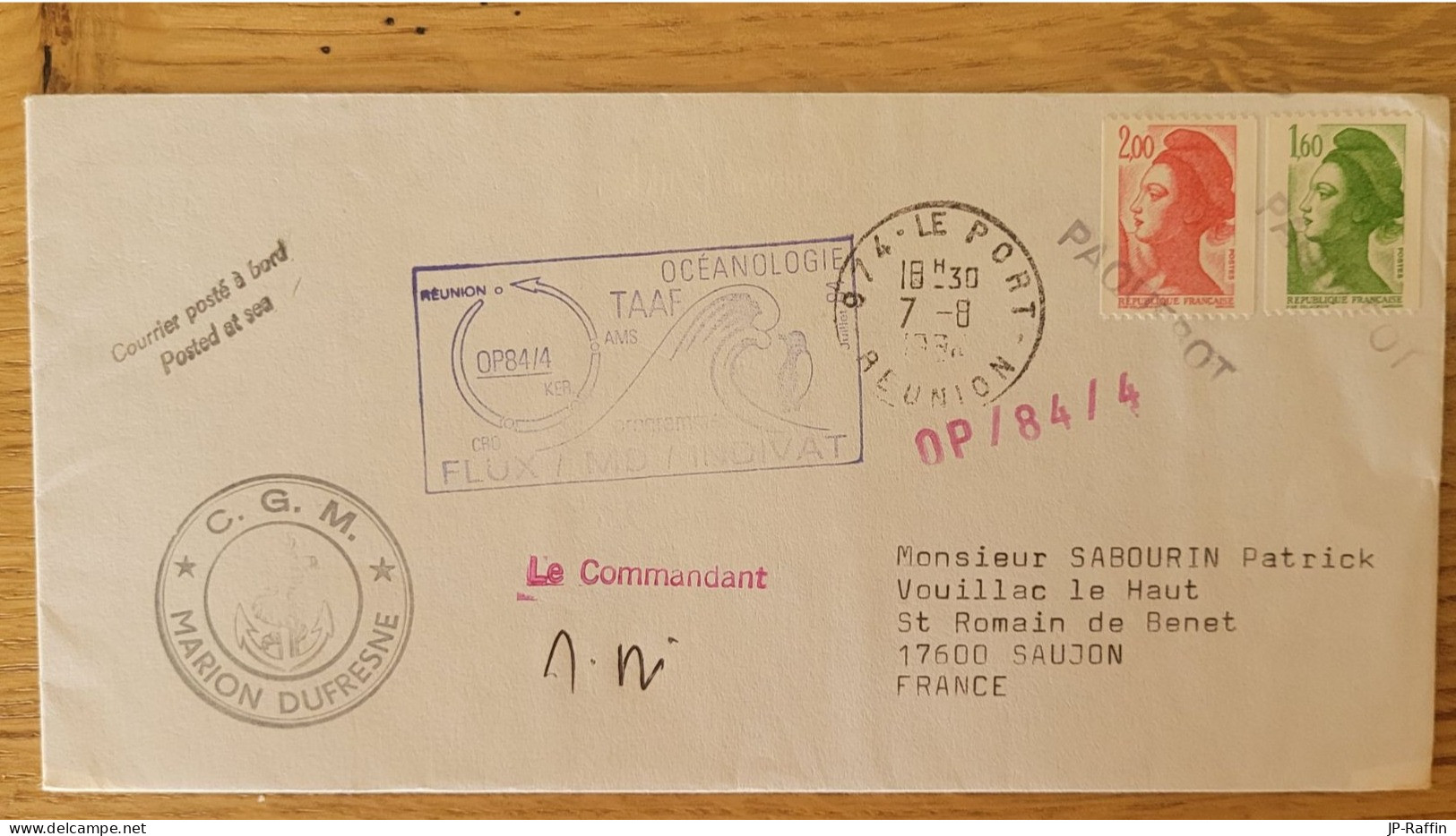 Lot De 5 Enveloppes De La Campagne Fux Indivat 1984 Marion Dufresne - Verzamelingen & Reeksen