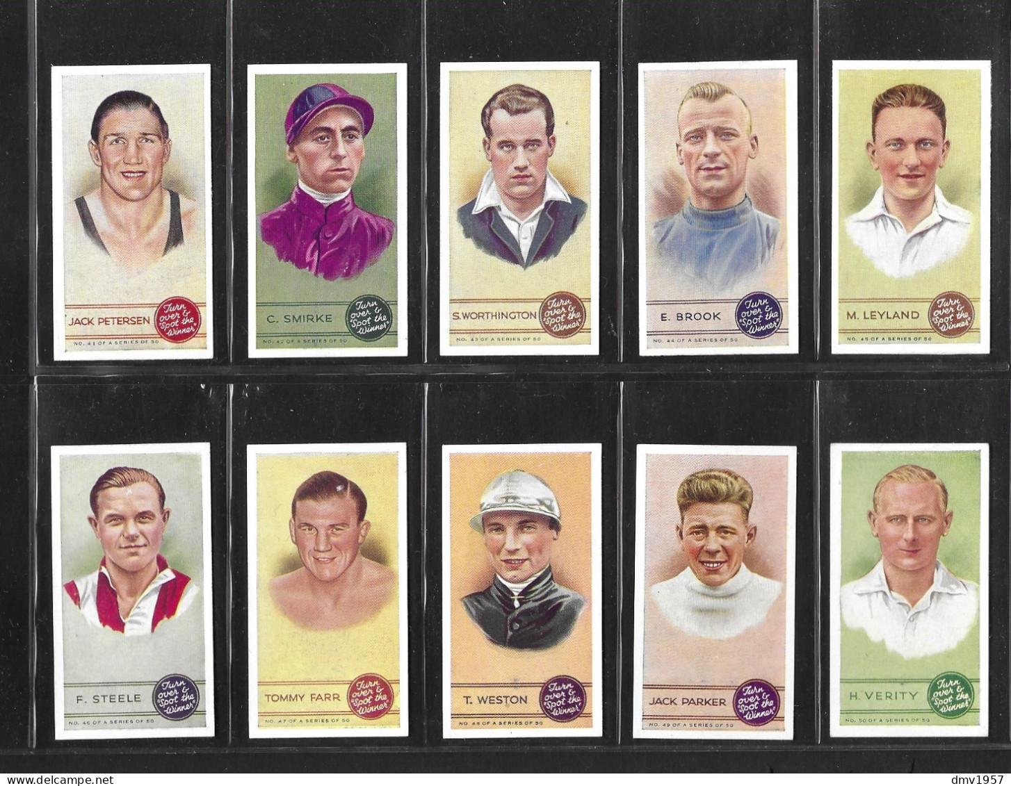 Godfrey Phillips 1937 Spot The Winner Set Of 50 Inverted Back Cards - Phillips / BDV