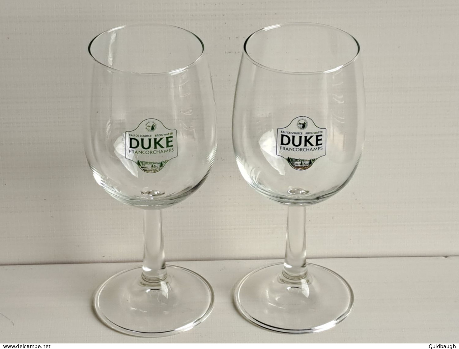 2 beaux verres Duke (Duk'Eau) Francorchamps