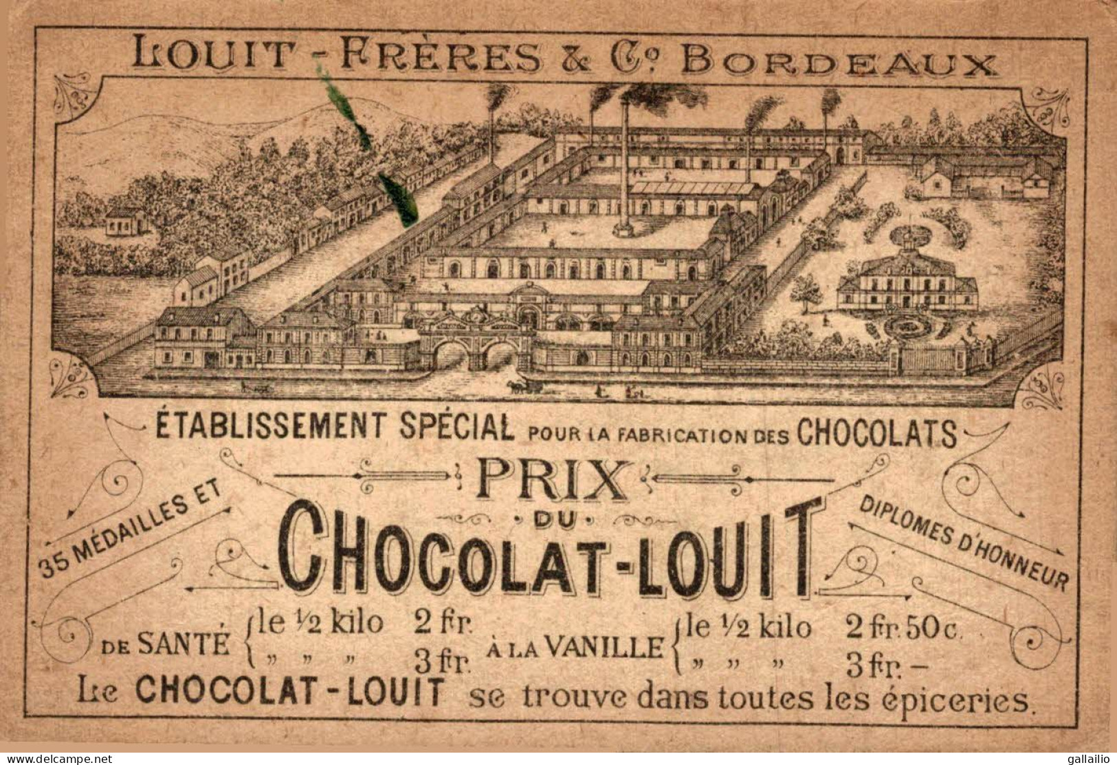 CHROMO CHOCOLAT LOUIT BATTERIE ATTELEE - Louit