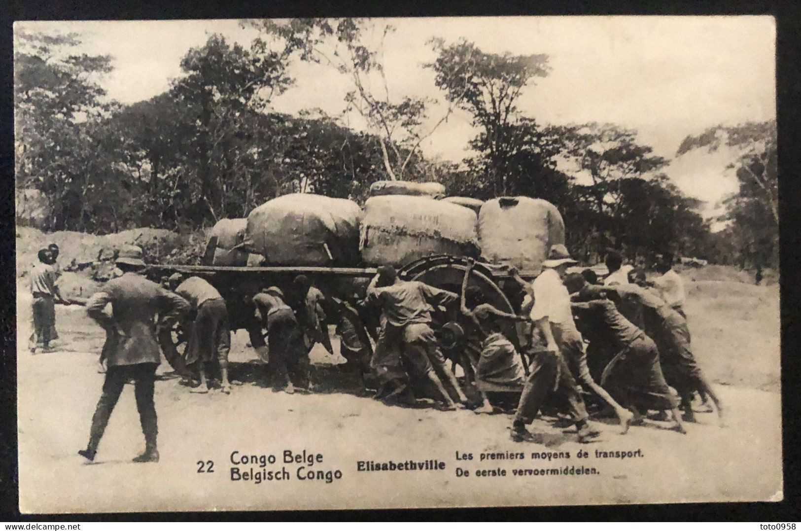 Congo Belge 1918 - CP Entier De Kabele (Katanga) Vers Kilega (Est Africain Allemand Occupation Belge) TTB (28) - Lettres & Documents