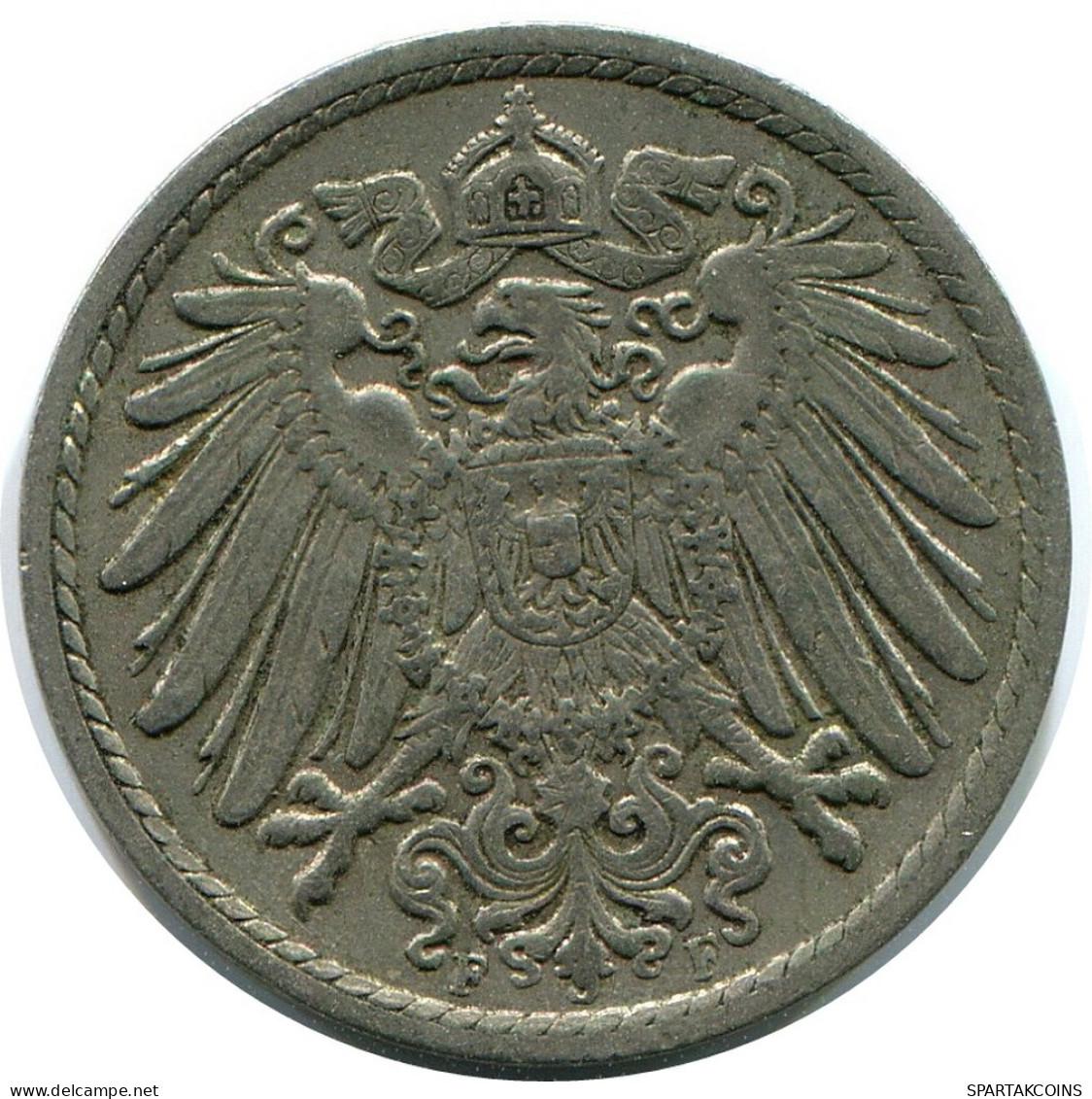 5 PFENNIG 1912 F DEUTSCHLAND Münze GERMANY #DB159.D.A - 5 Pfennig