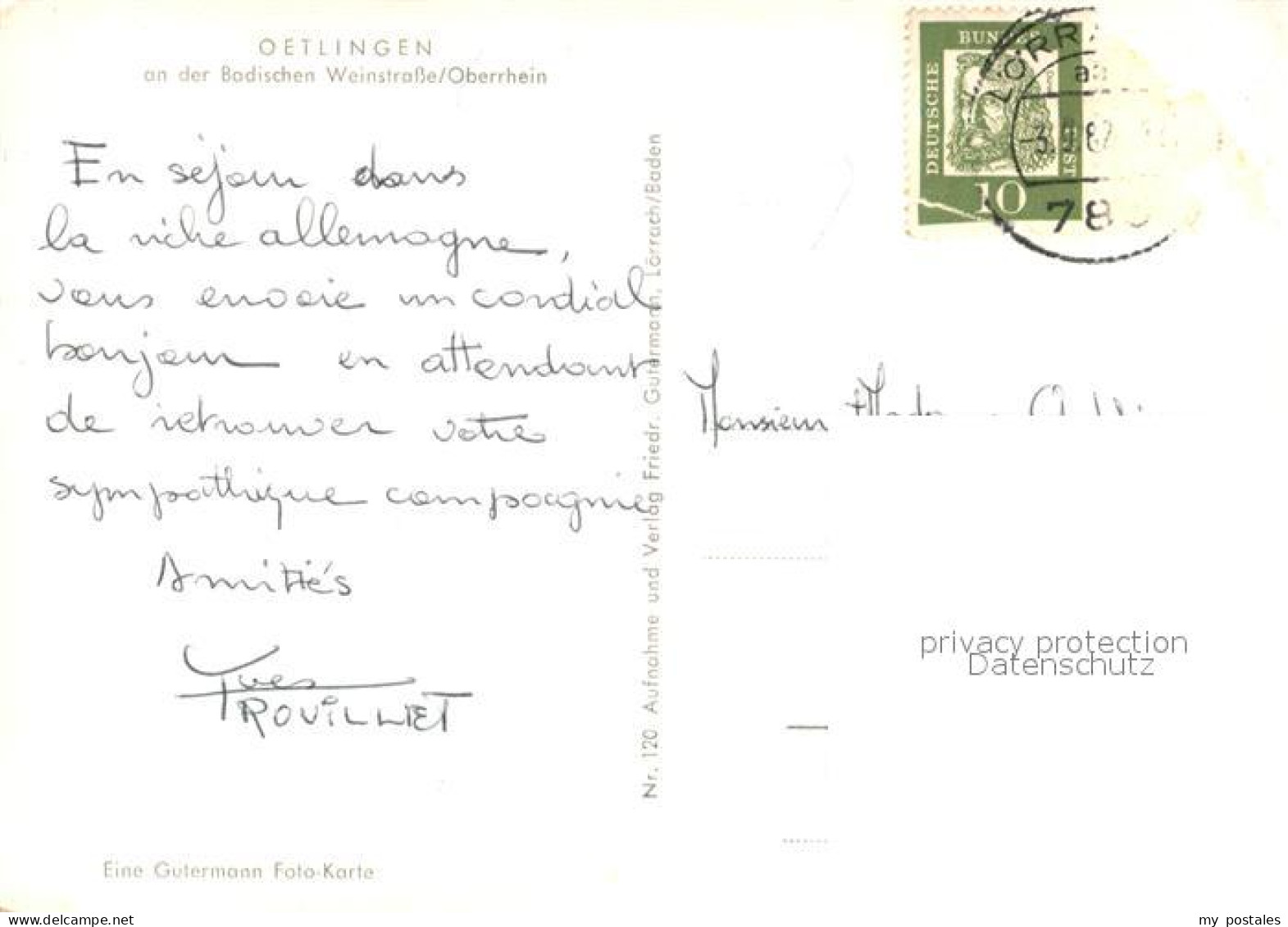 43496592 Oetlingen Weil Rhein Kirchenpartie  Oetlingen Weil Rhein - Weil Am Rhein