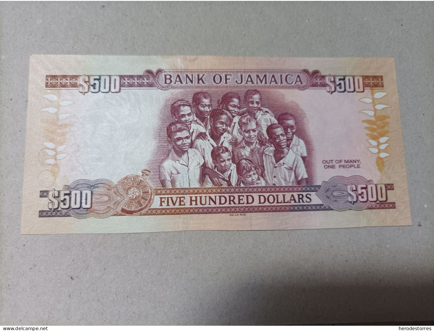 Billete Jamaica, 500 Dólares, Año 2012, Conmemorativo 50 Aniversario, UNC - Jamaique