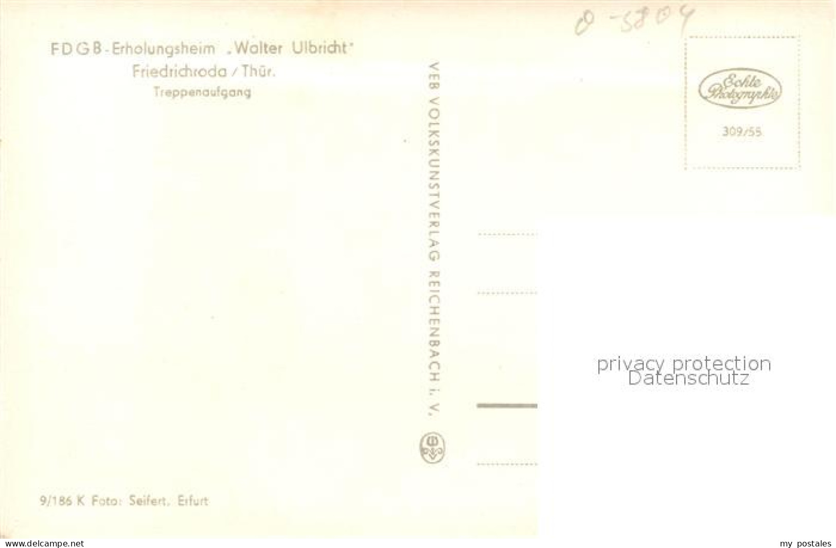 43495095 Friedrichsroda FDGB Erholungsheim Walter Ulbricht Treppenaufgang Friedr - Gotha