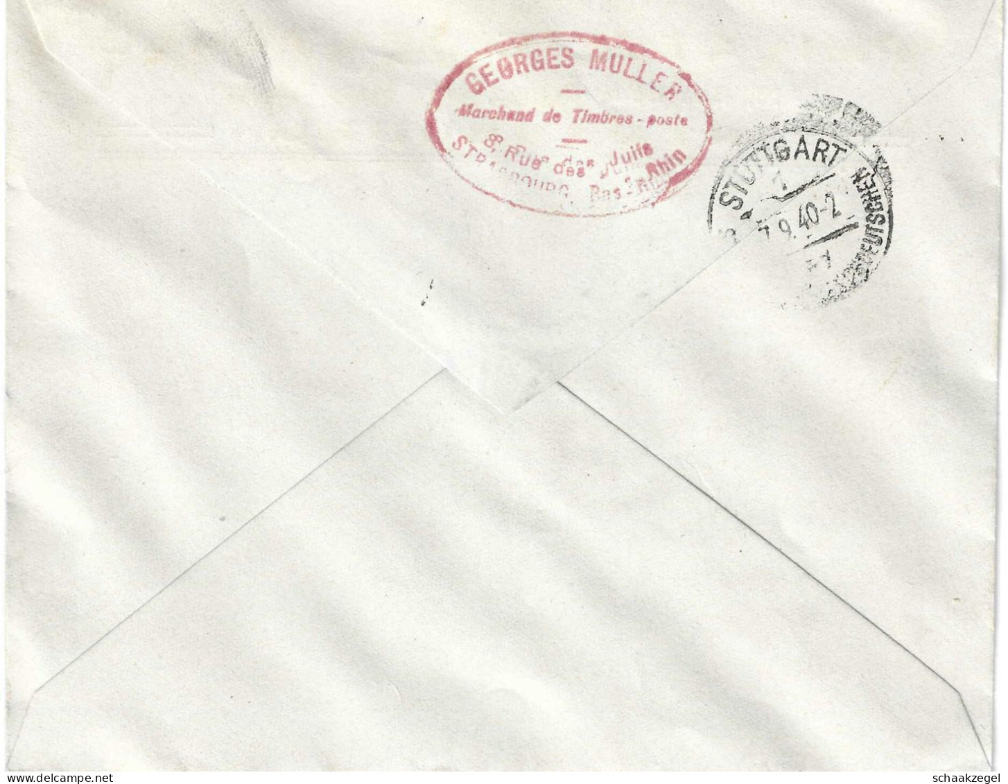 Elzas, Alsace, 	Aangetekende Brief Van Strassburg Naar Stuttgart		240629.05 - Cartas & Documentos