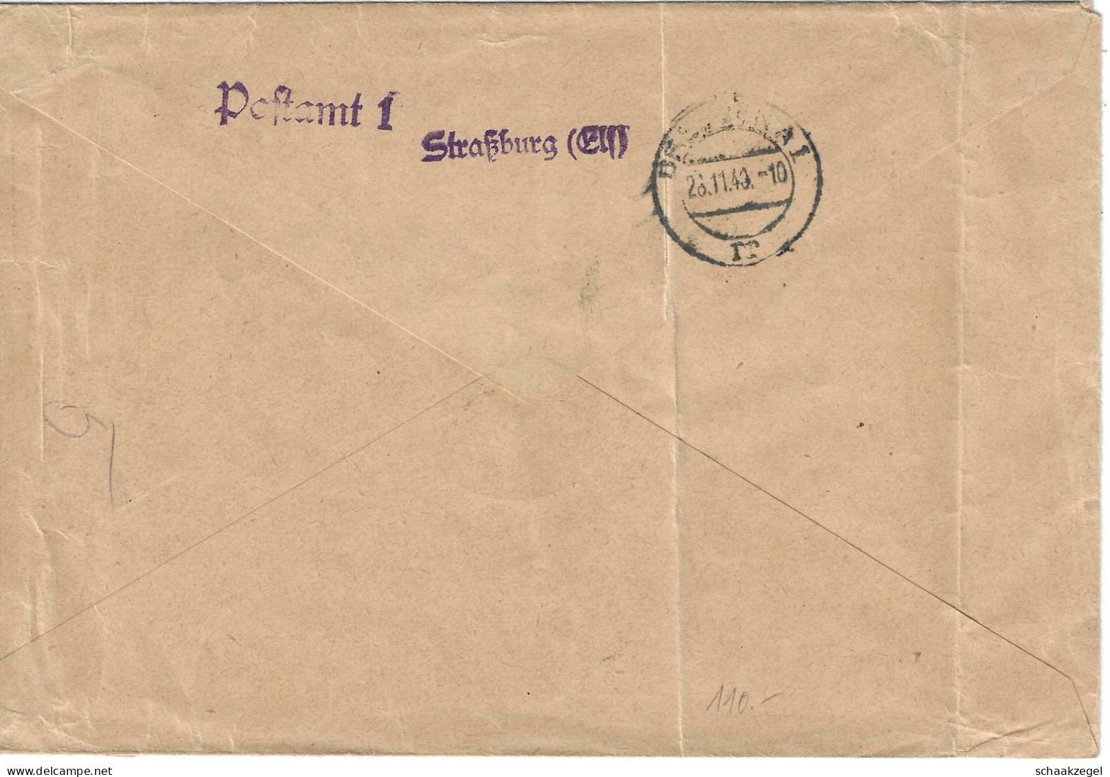 Elzas, Alsace, 	Aangetekende Brief Van Postamt Strassburg 1 Naar Dresden	240629.09 - Cartas & Documentos