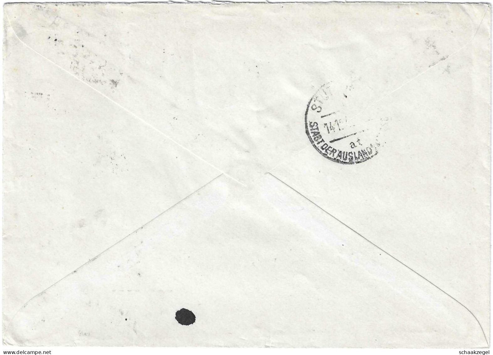 Elzas, Alsace, 	Aangetekende Brief Van Strassburg 3 Naar Stuttgart	240629.10 - Brieven En Documenten