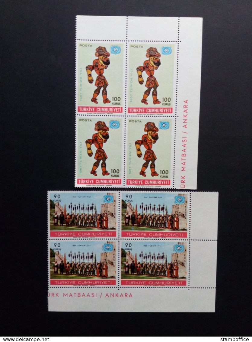 TÜRKEI 2033-2036 POSTFRISCH(MINT) 4er BLOCK JAHR DES TOURISMUS 1967 HISTORISCHE FESTSPIELE - Unused Stamps