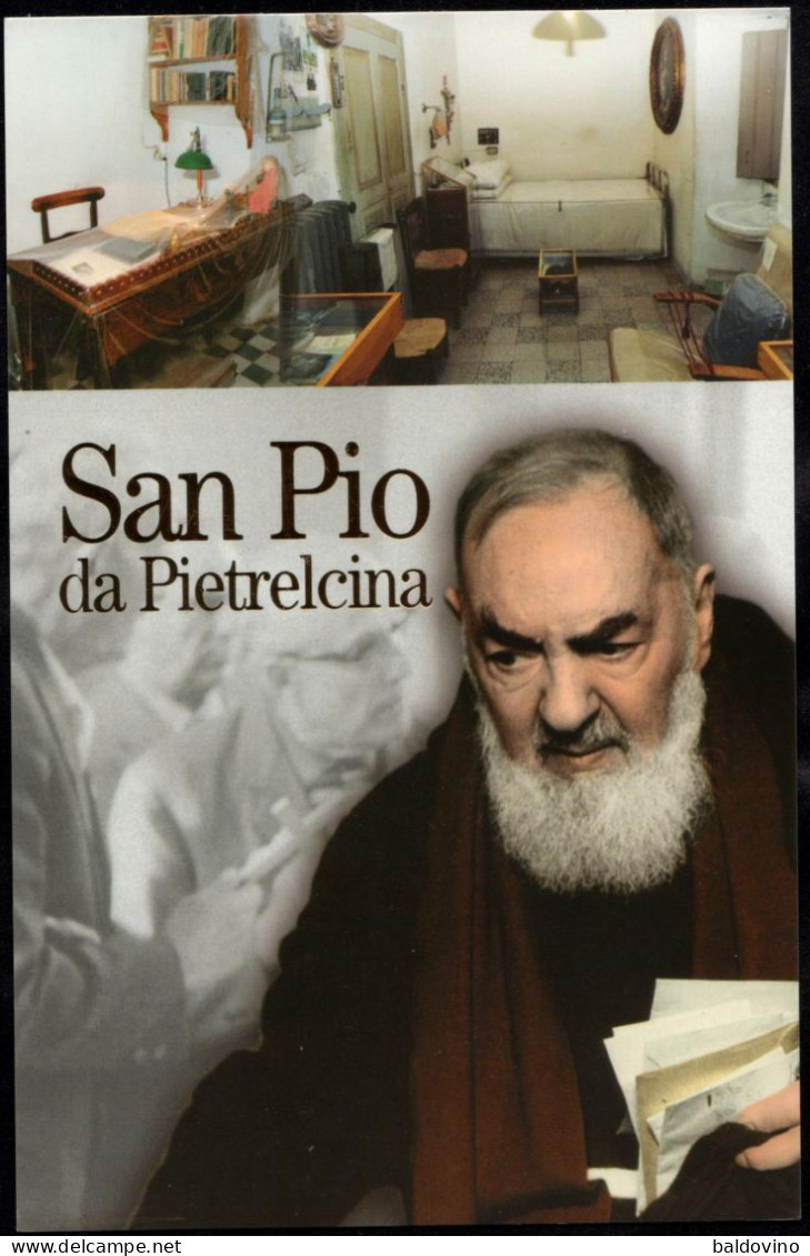 Italia 2002 Padre Pio Santo + Cartolina Viaggiata 1988 - 2001-10: Marcophilia