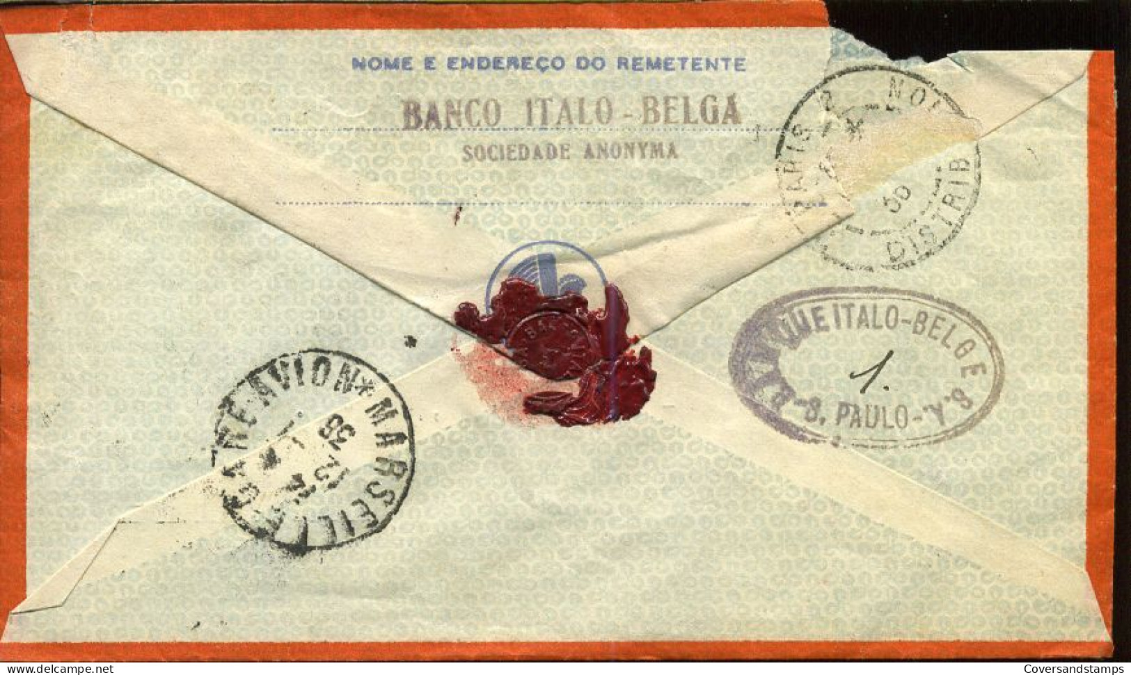 Brasil - Cover To Paris, France - Lettres & Documents