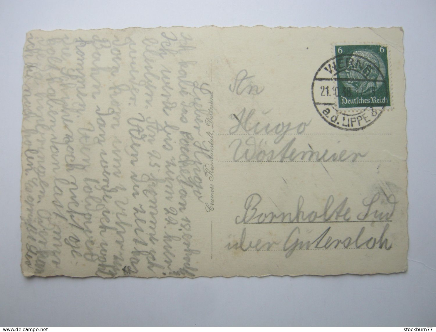 WERNE , Ehrenmal   , Schöne Karte Um 1938 ,stärkere Beförderungsspuren(Risschen Etc.) - Werne