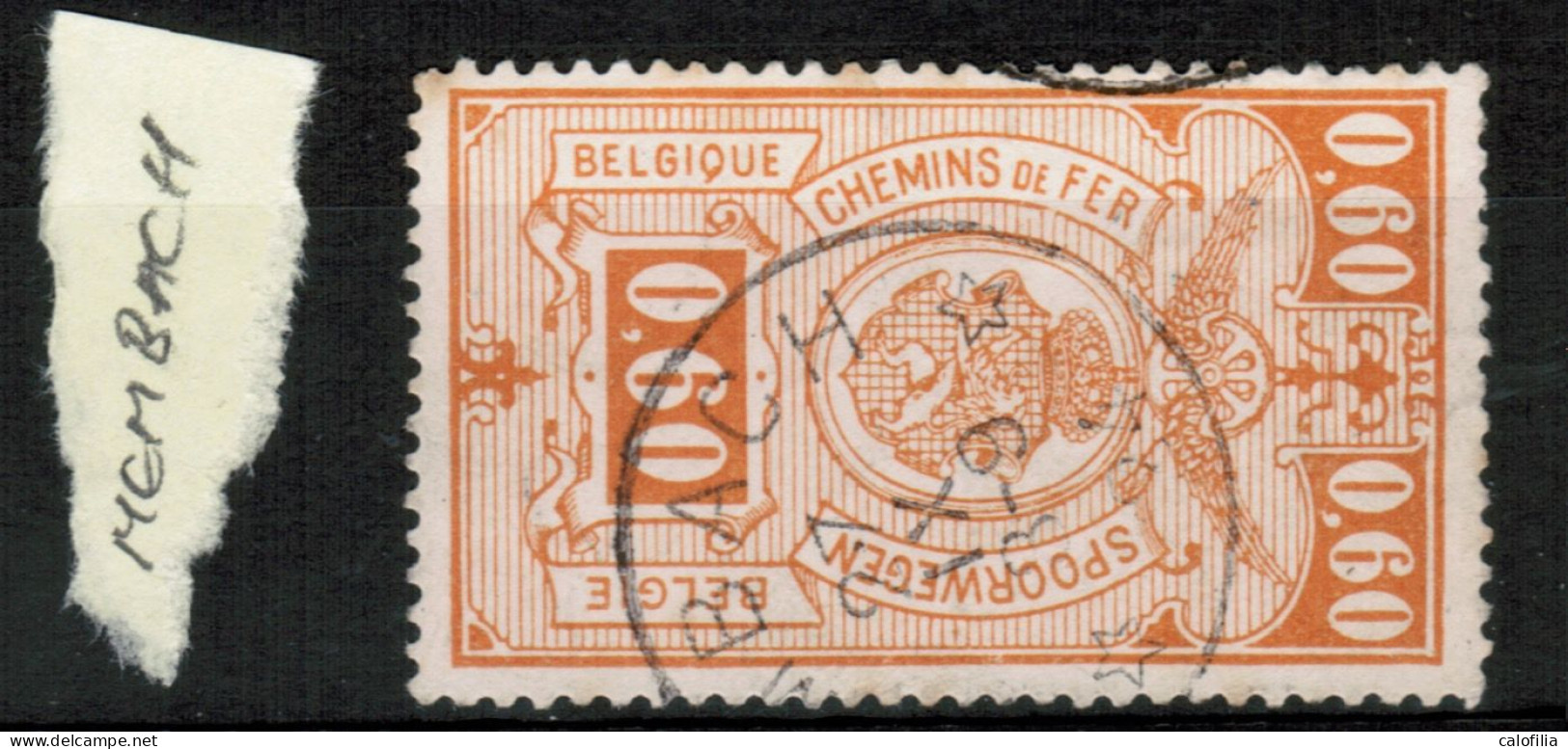 Chemins De Fer TR 142, Obliteration Relais Etoile (sterstempel) Centrale Et Nette MEMBACH, R.RARE - Gebraucht