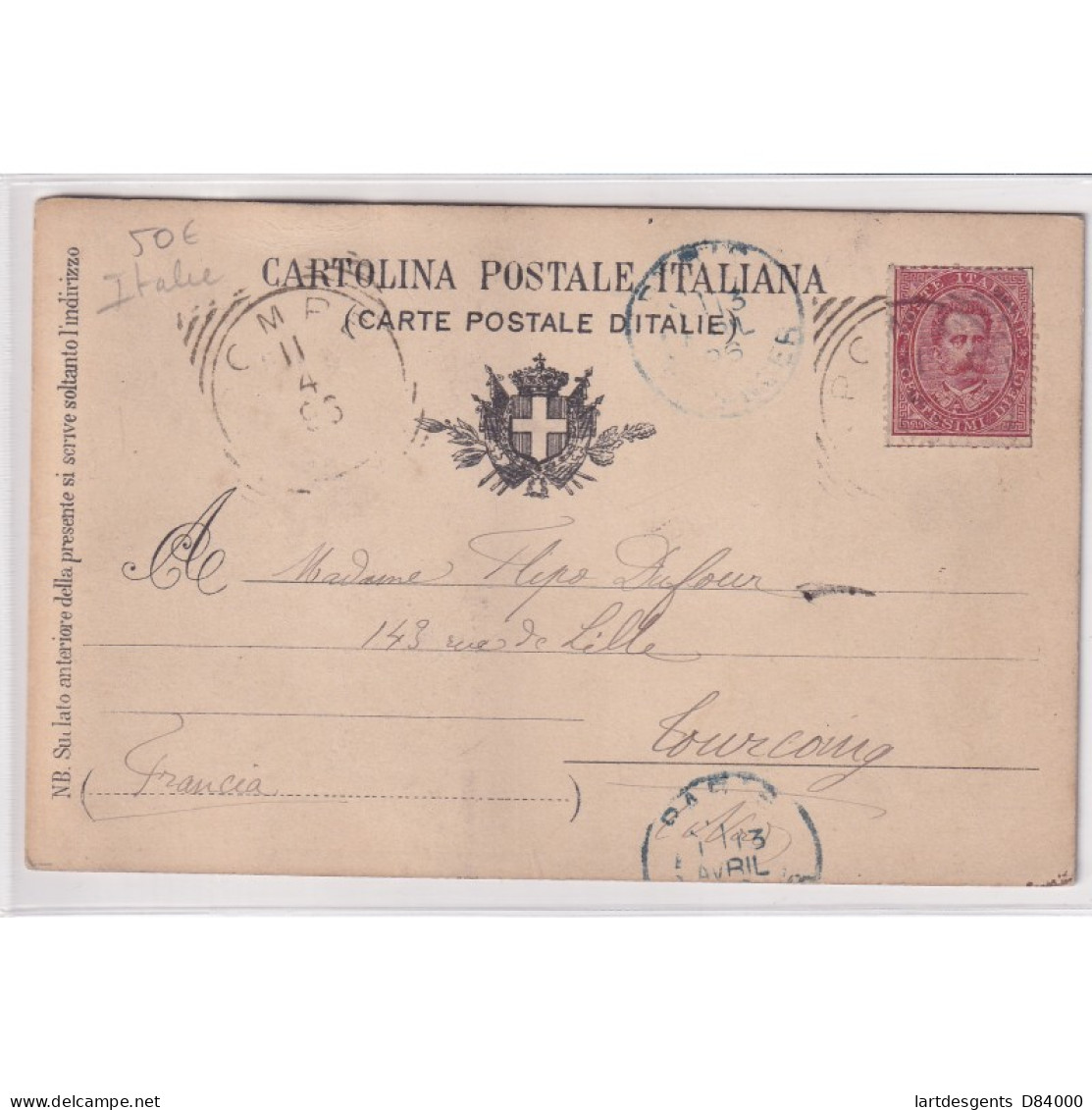 CPA - ITALIE - 1896 POMPEÏ Rue Mercrizio Du Forum Aux Rempart - Pompei