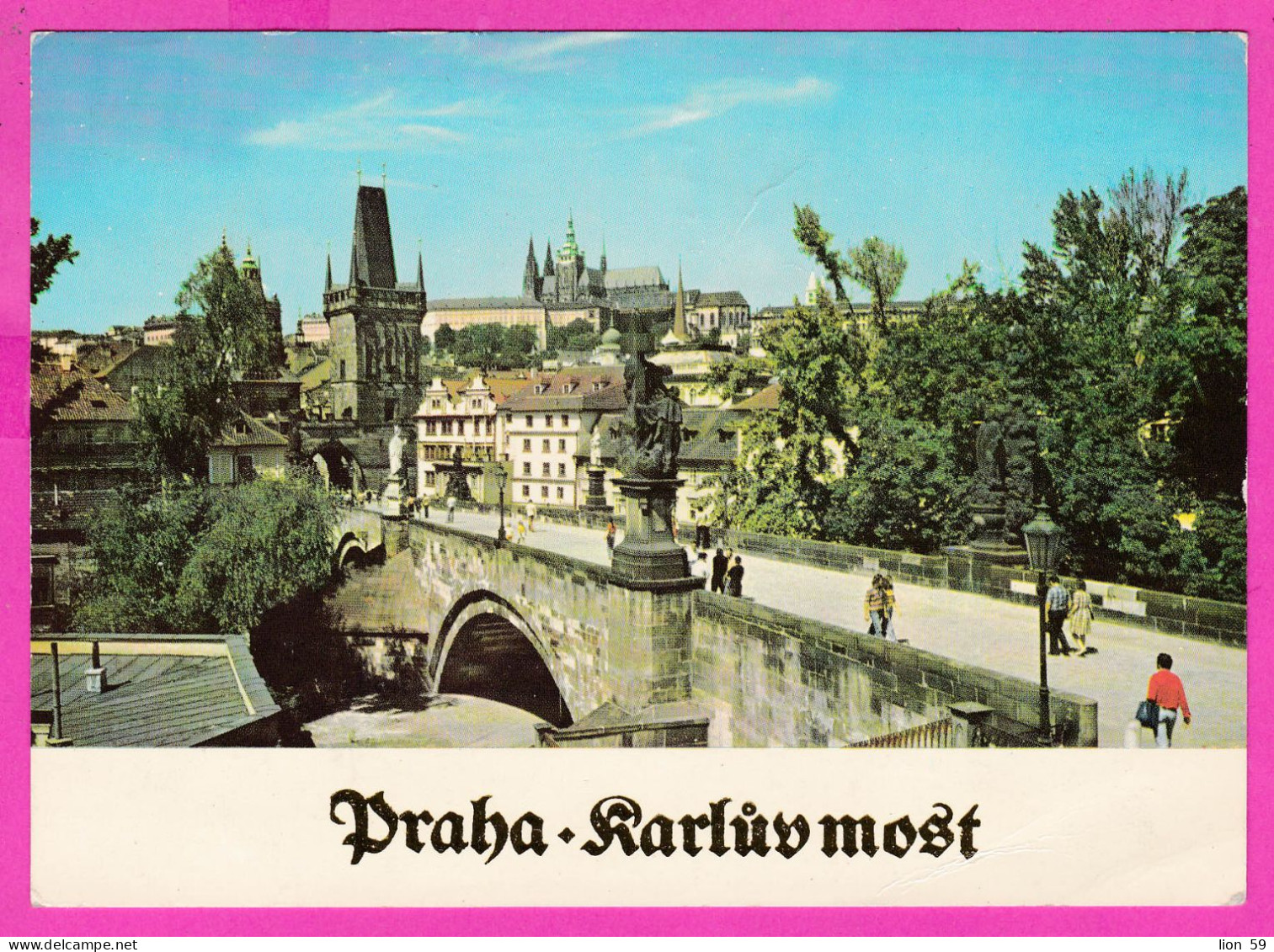 294706 / Czechoslovakia - PRAHA - Charles Bridge Karluv Most Statue PC 1979 USED 30h Postal Services Letter Bird - Briefe U. Dokumente