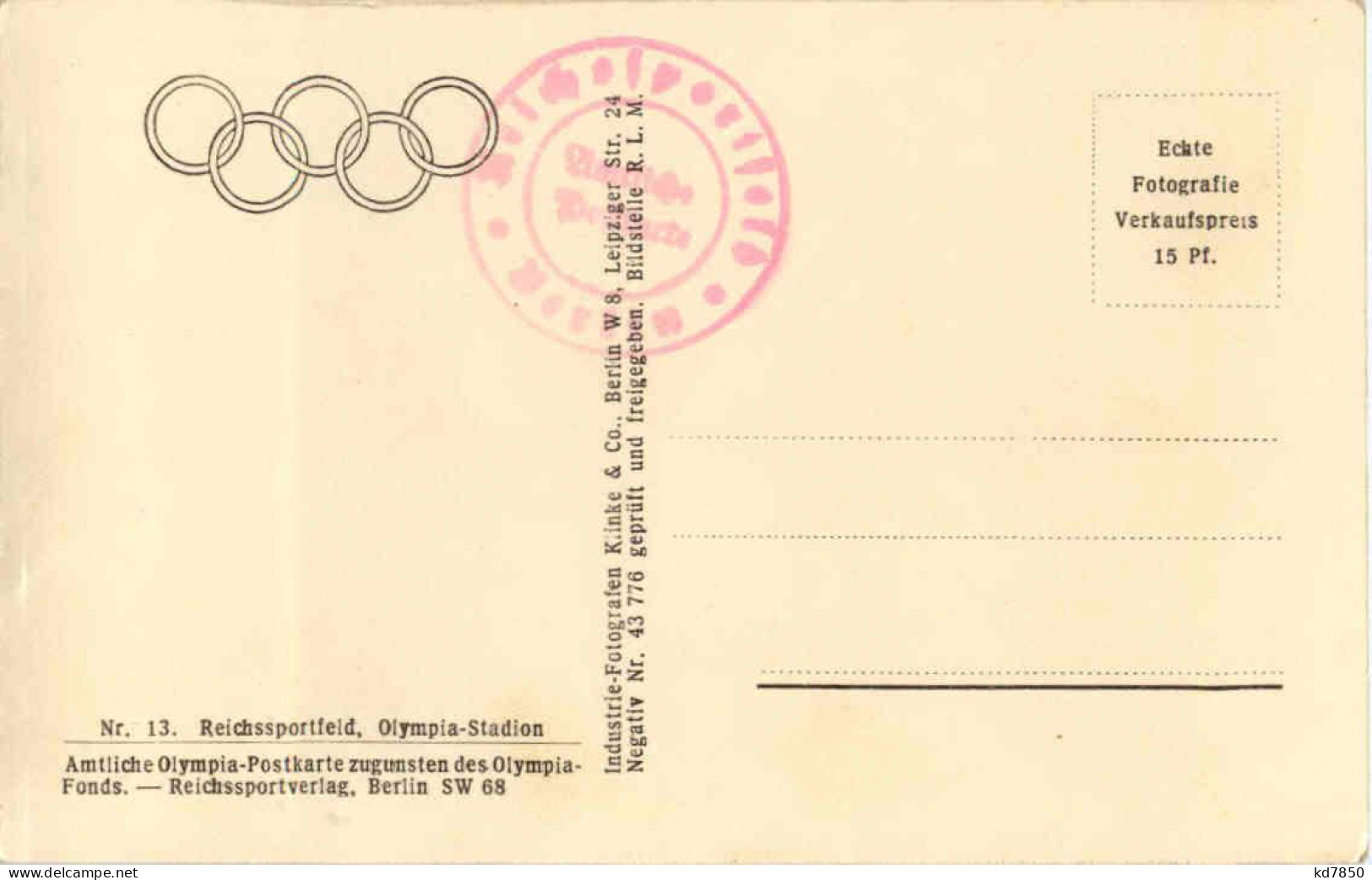 Berlin - Reichssportfeld - Olympische Spiele - Juegos Olímpicos