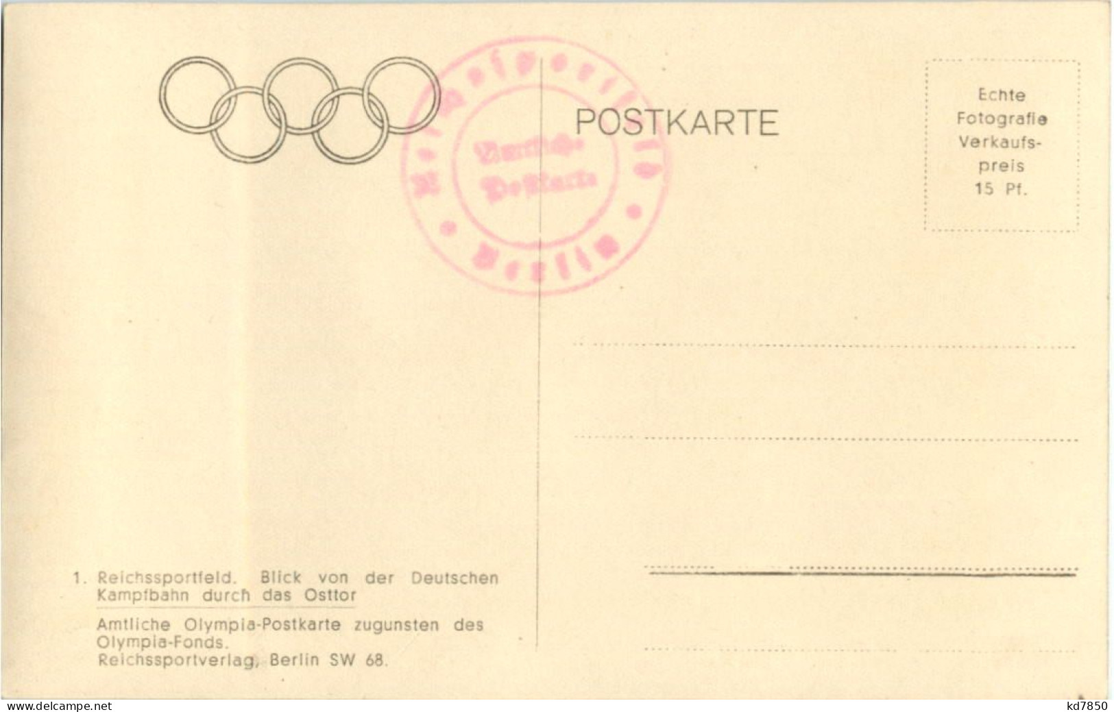 Berlin - Reichssportfeld - Olympische Spiele - Juegos Olímpicos