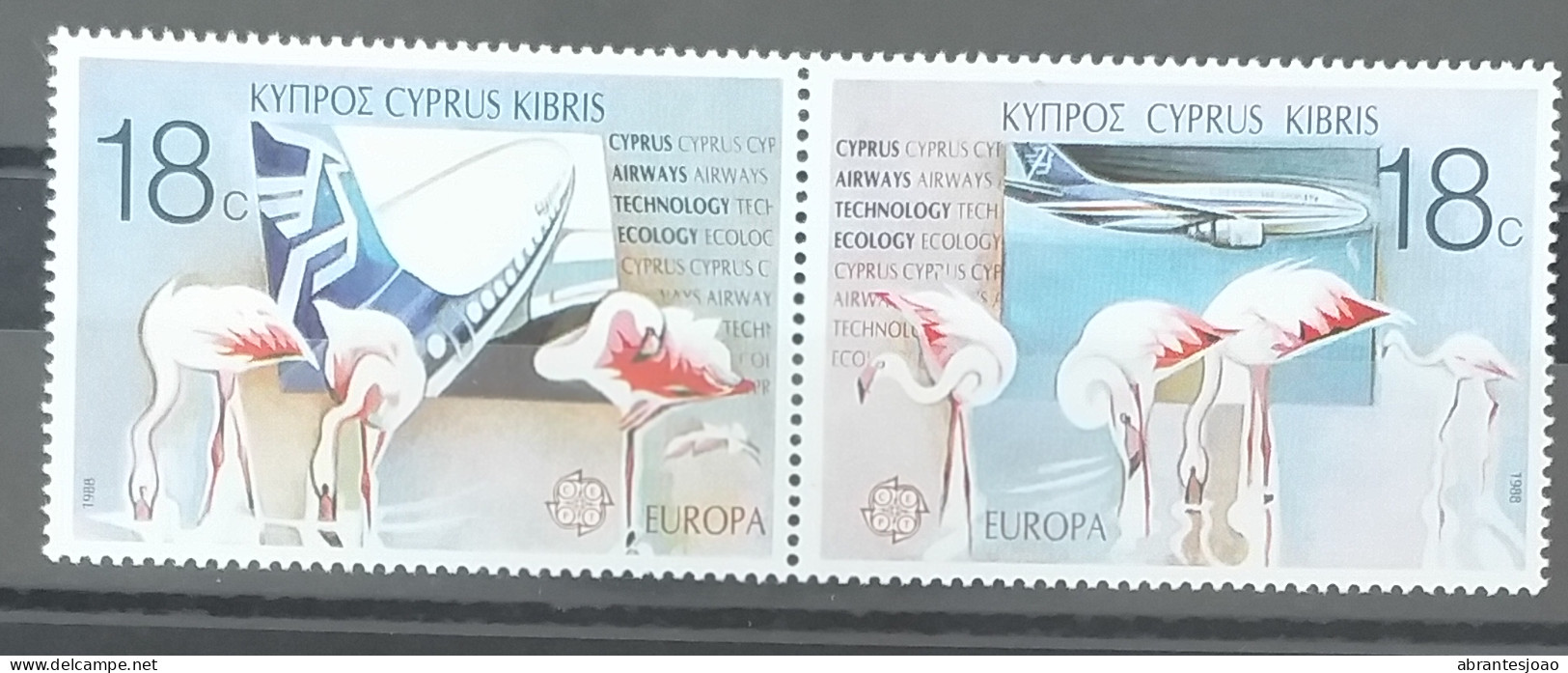1988 - Cyprus (Republic) - MNH - Europa CEPT - Transports And Communication - 2 X 2 Se Tenant Stamps - Unused Stamps