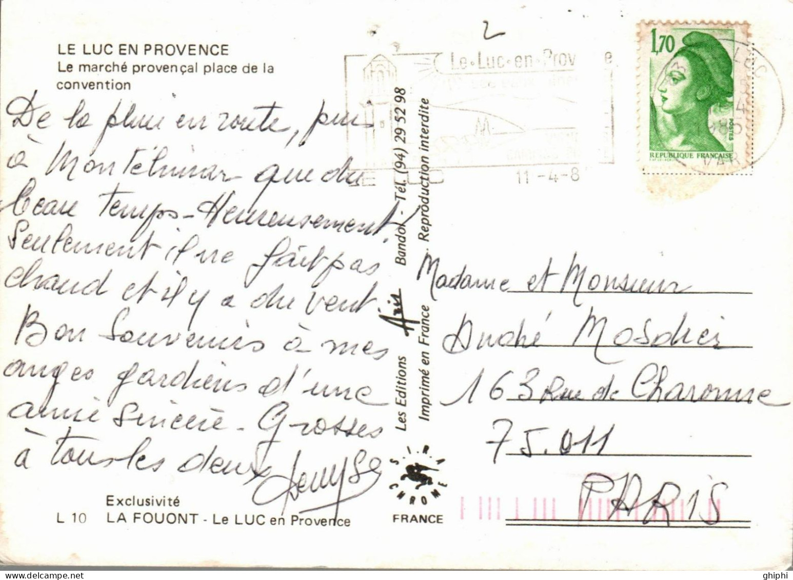 N°5801 W -cpsm Le Luc En Provence -le Marché Provençal- - Märkte