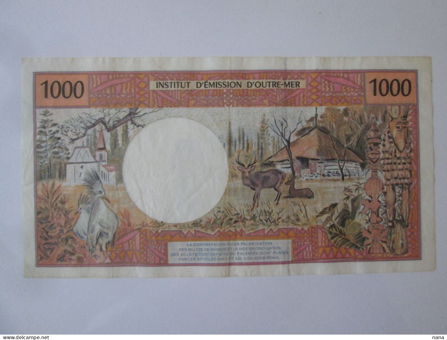 French Polynesia(Tahiti) 1000 Francs 1996 Banknote,see Pictures - Papeete (French Polynesia 1914-1985)