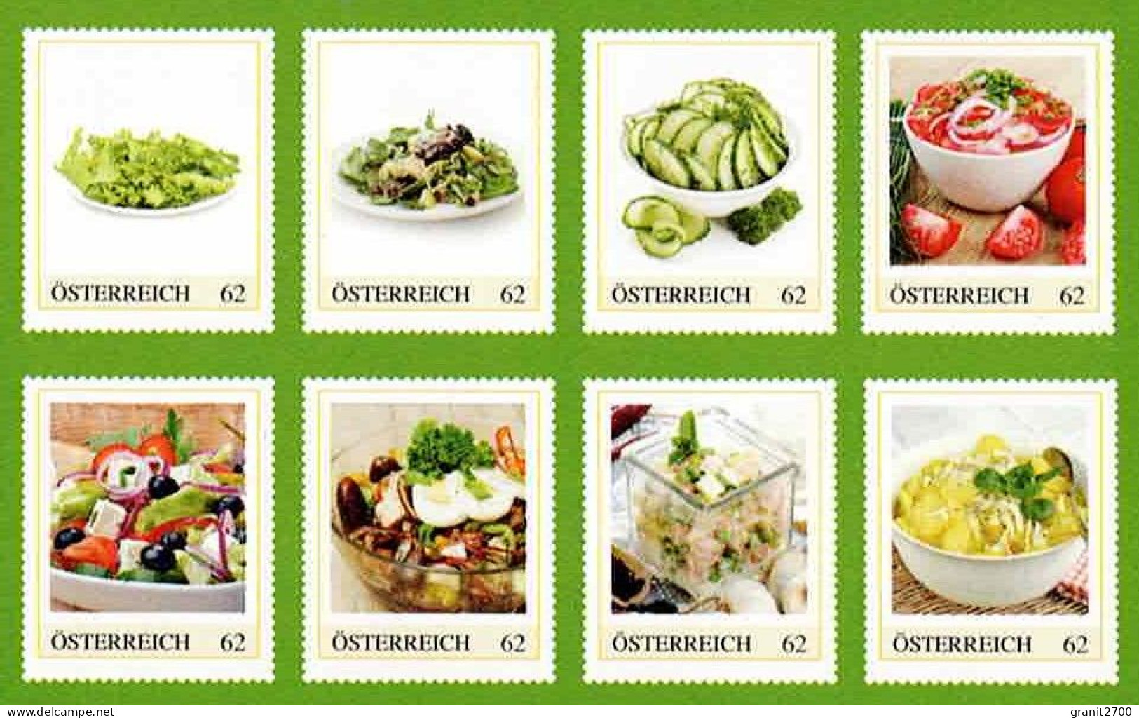 PM  Marken Heft Mit 8 Verschiedenen Marken " Best Of  Salat "   Lt. Scan Postfrisch - Persoonlijke Postzegels