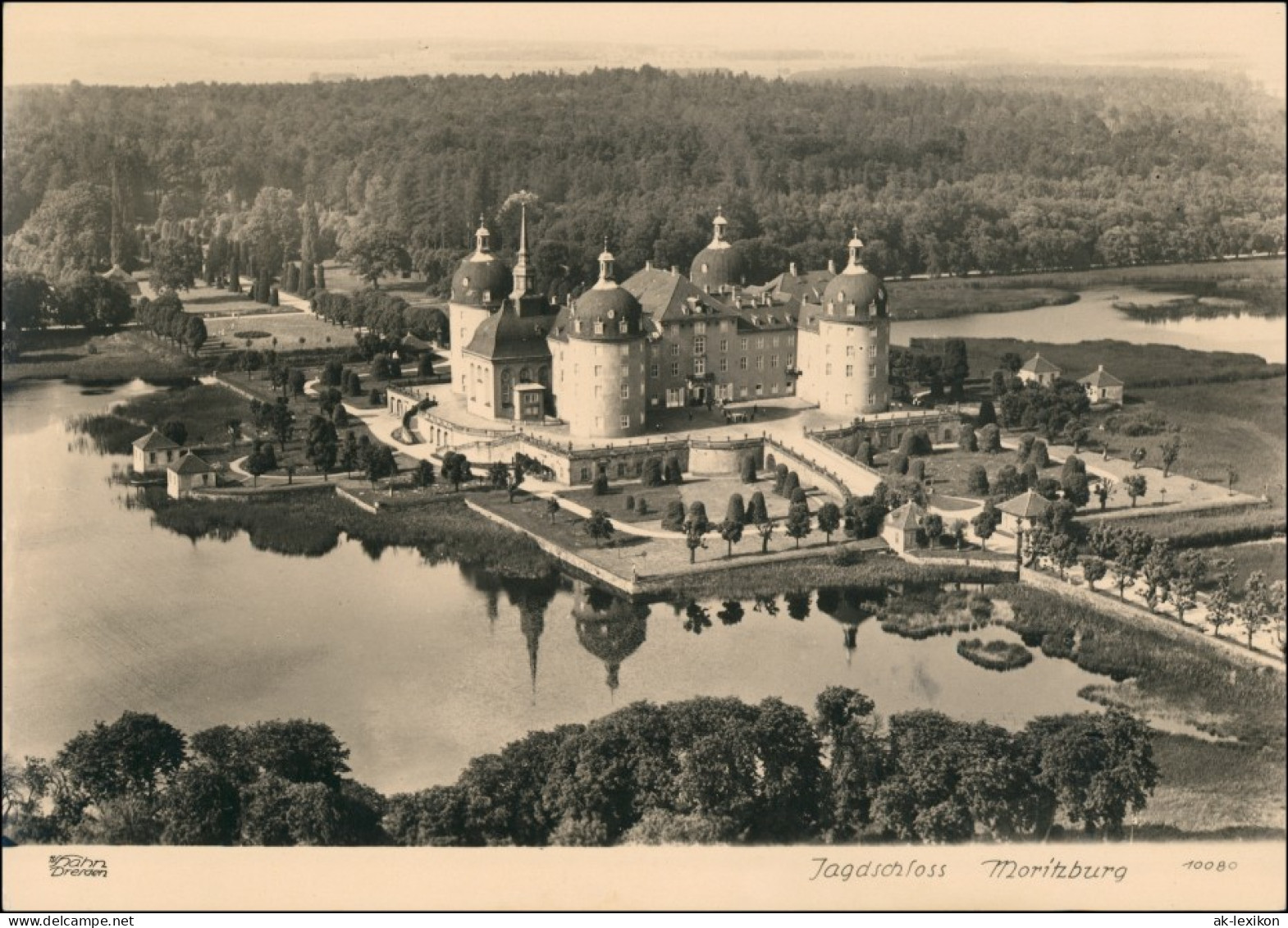 Ansichtskarte Moritzburg Luftbild Moritzburg 1929 Walter Hahn:10080 - Moritzburg