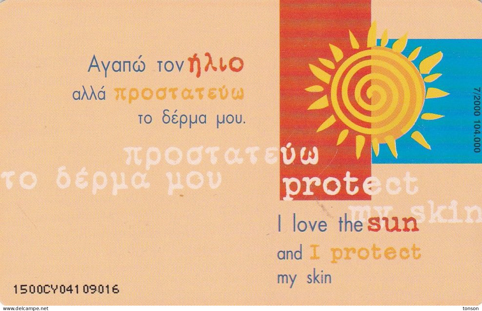 Cyprus, CYP-C-036, Mind The Sun, 2 Scans. - Chipre