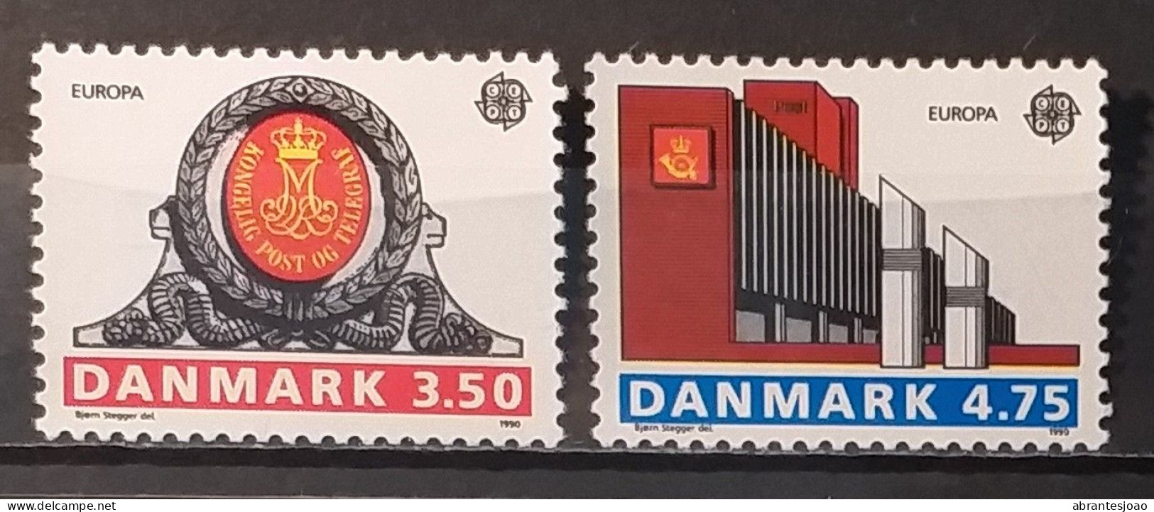 1988 - Denmark - MNH - Europa CEPT - Transports And Communication + 1990 - Old And Modern Post Buildings - 4 Stamps - Neufs