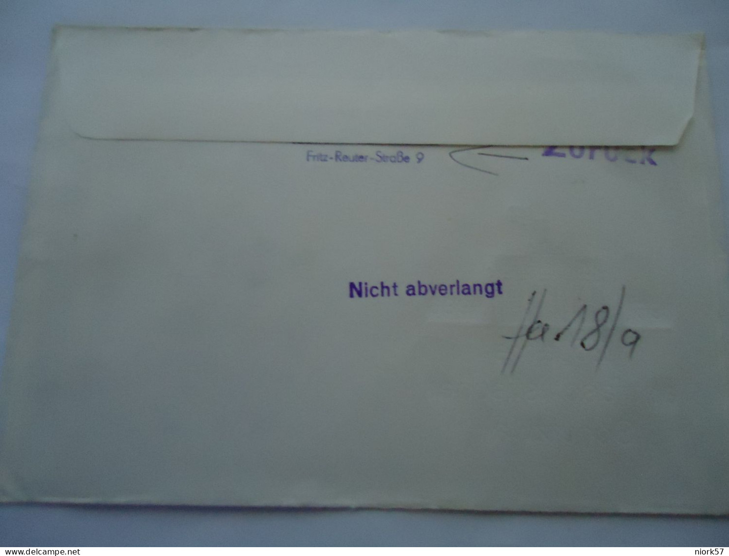 DDR  GERMANY   COVER  REGISTERED   1965 PEOPLES WEIMAR  ZURUCK - Andere & Zonder Classificatie