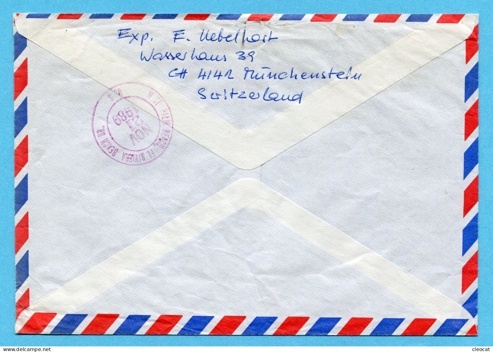 Brief Von Basel Nach Florida 1989 - 2 X SBK 686 (Mi Nr. 1242) Mit Vollstempel - Briefe U. Dokumente