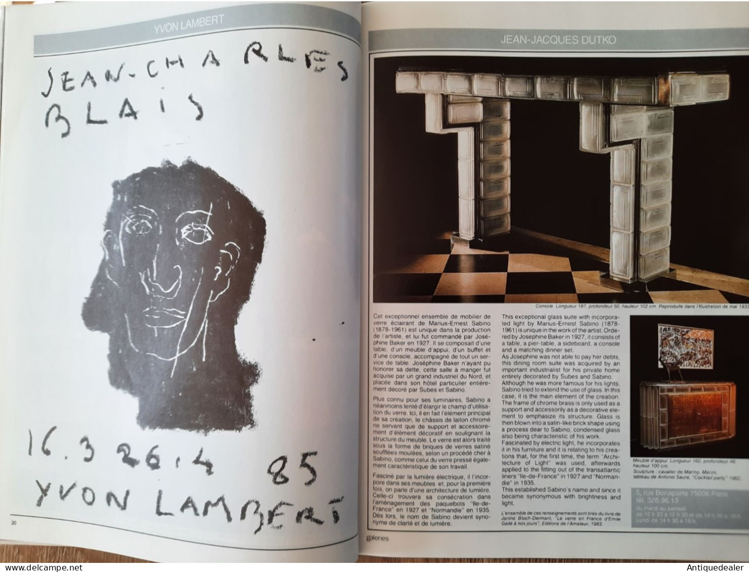 Revue Galeries Magazine 1985 Galerie Natalie Seroussi N1 - Antichità & Collezioni