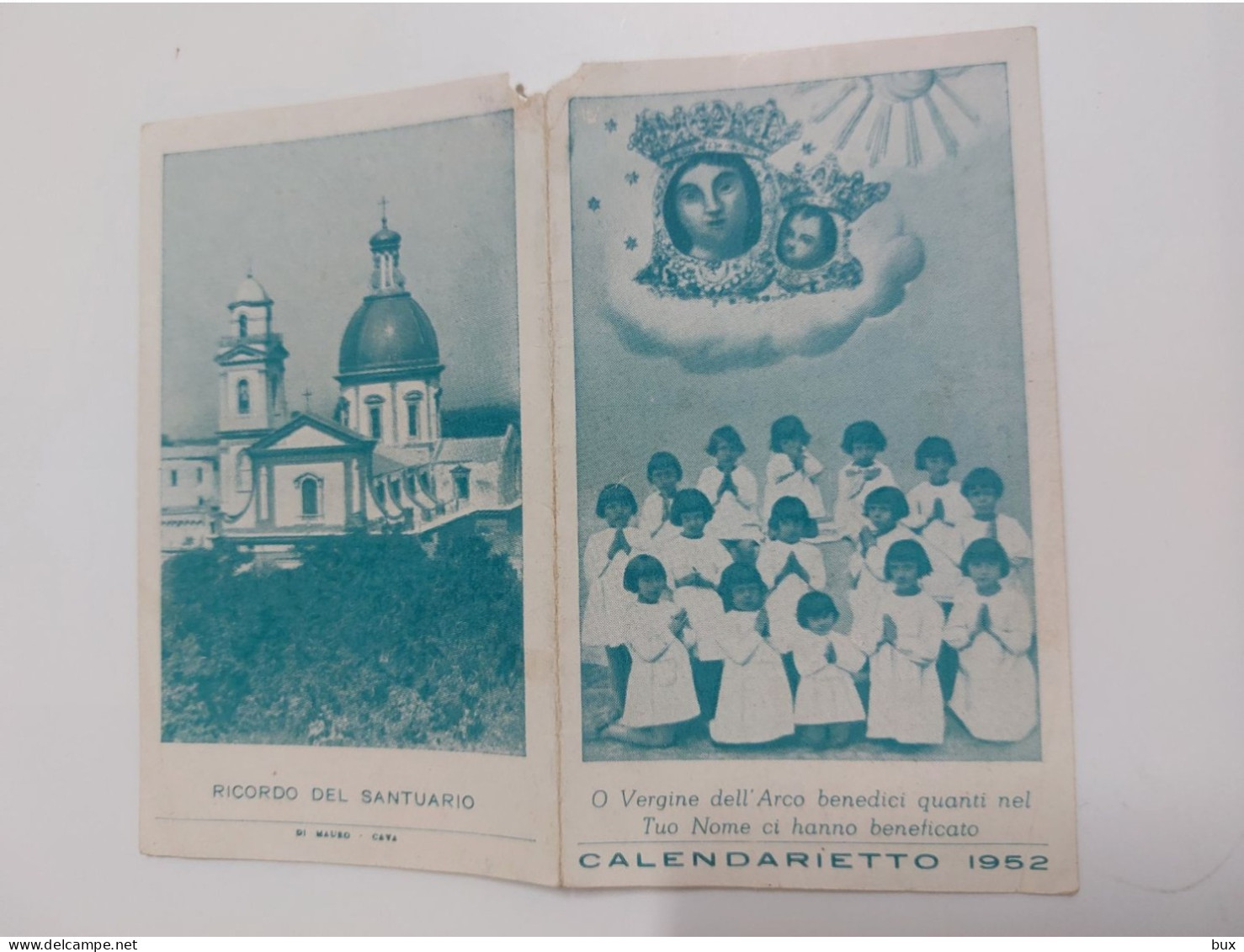 1952 Santuario Madonna Dell'Arco Orfanelle Orfane Orfanotrofio Calendarietto Tascabile Religioso - Formato Piccolo : 1941-60