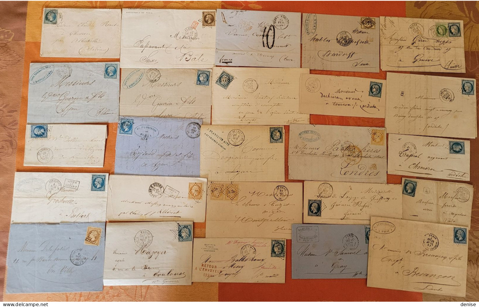 France -Lot De 50 Lettres  Classiques Et Sage   - DEPART 1 Euro - 1849-1876: Klassieke Periode