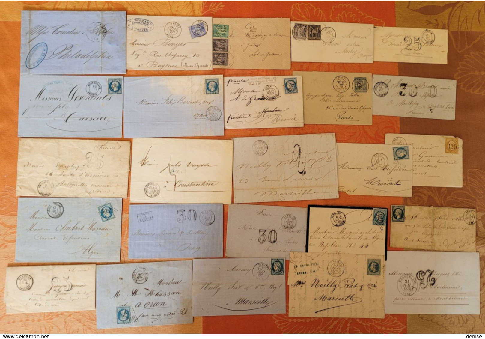 France -Lot De 50 Lettres  Classiques Et Sage   - DEPART 1 Euro - 1849-1876: Période Classique