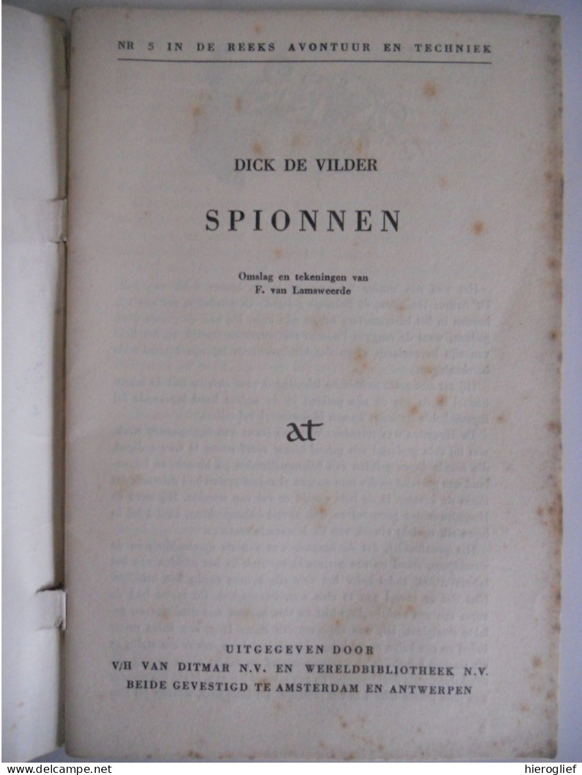 SPIONNEN - Door Dick De Vilder Tekeningen F. Van Lamsweerde - Jeugd