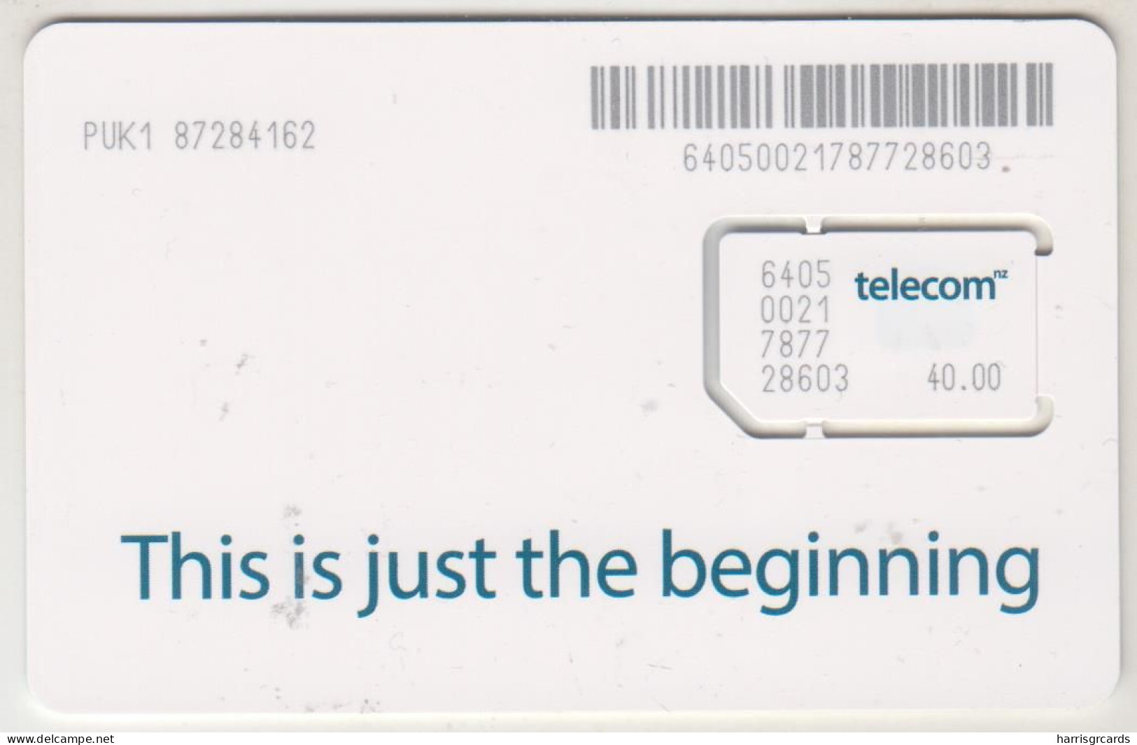 NEW ZEALAND - Your SIM Card, Smartphone Network At Bottom, Telecom Mobile GSM Card, Mint - New Zealand